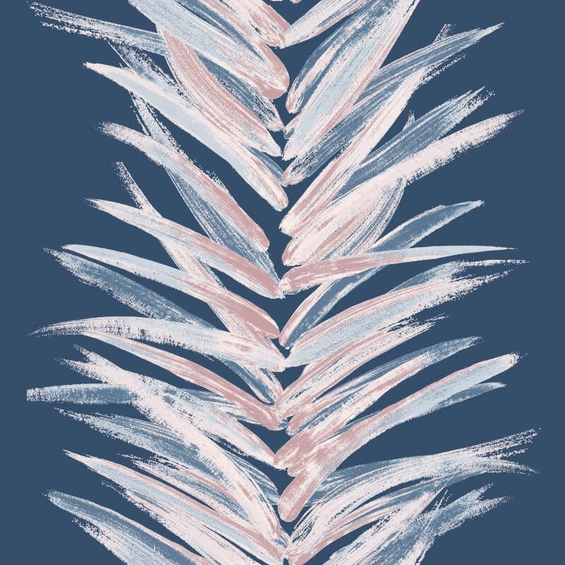 Dhara Large Leaf Metallic Wallpaper - Blue - Muriva - 191503Wallpaper199