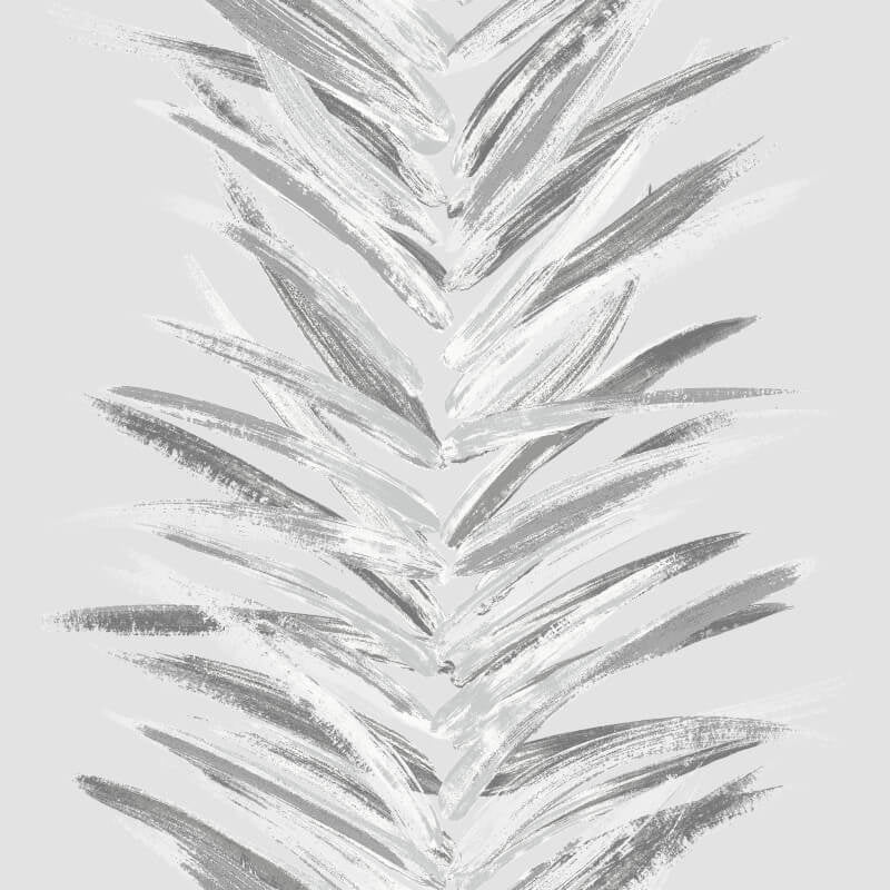 Dhara Large Leaf Metallic Wallpaper - Silver - Muriva - 191501Wallpaper199