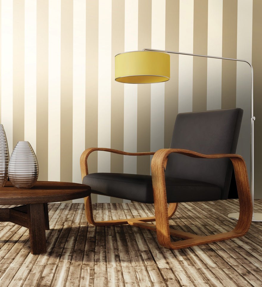 Dillan Stripe Wallpaper - Cream/Gold - Holden Décor - 12761Wallpaper199