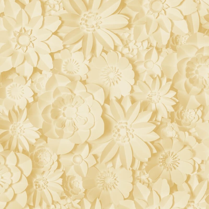 Dimensions 3D Effect Floral Wallpaper - Yellow/Mustard - Fine Décor - FD42597Wallpaper199