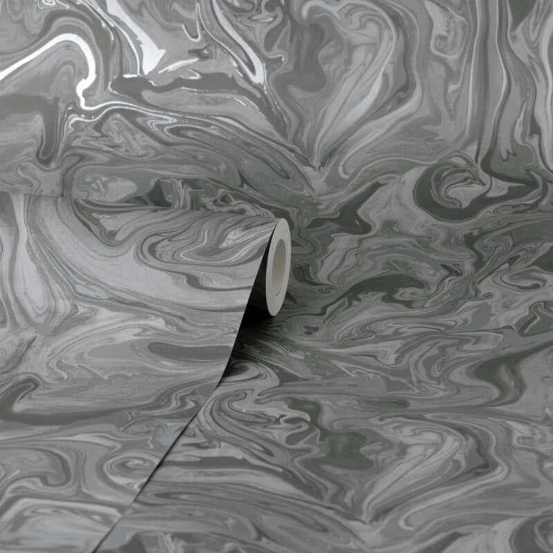Distinctive Marble Metallic Wallpaper - Charcoal/Grey - Fine Décor - FD43057Wallpaper199