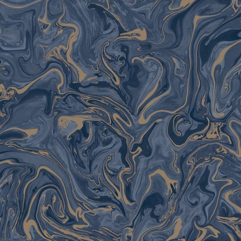 Distinctive Marble Metallic Wallpaper - Navy/Gold - Fine Décor - FD43055Wallpaper199