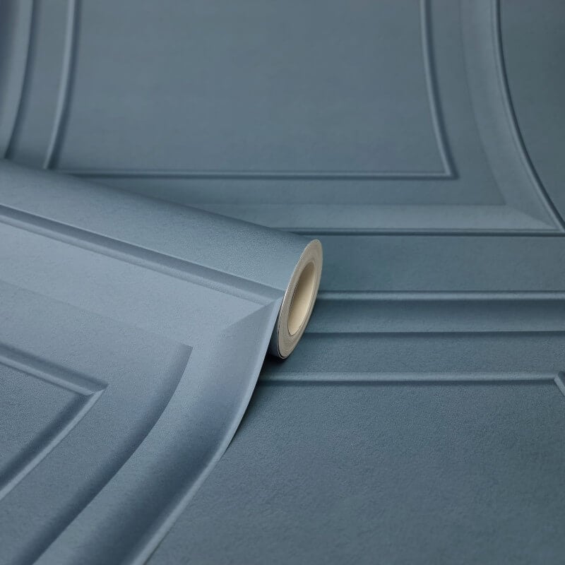 Distinctive Square Panel Wallpaper - Blue - Fine Décor - FD43681Wallpaper199