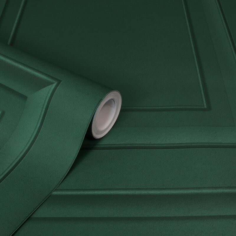 Distinctive Square Panel Wallpaper - Emerald - Fine Décor - FD43469Wallpaper199