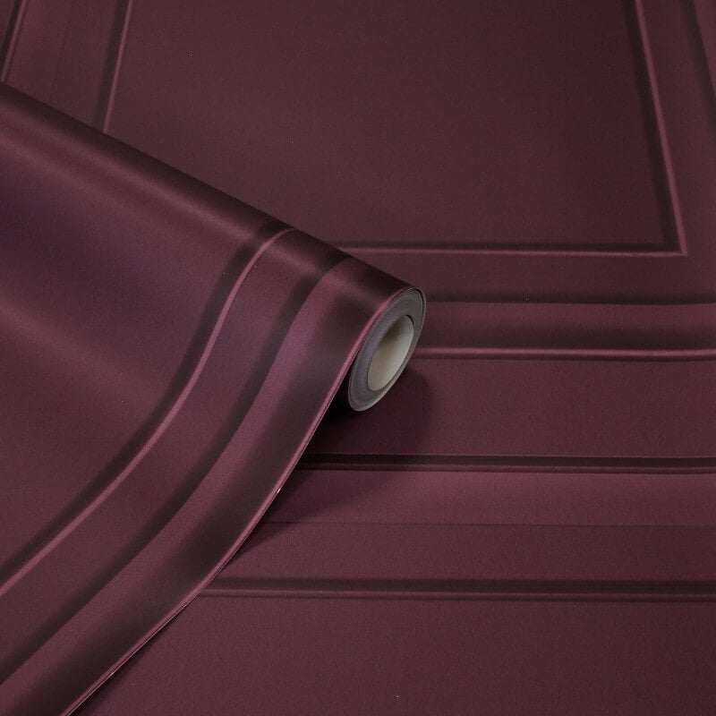 Distinctive Square Panel Wallpaper - Mulberry - Fine Décor - FD43468Wallpaper199