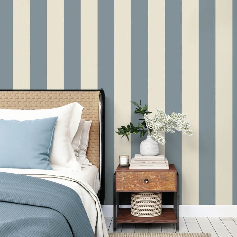 Distinctive Stripe Wallpaper - Blue - Fine Décor - FD43684Wallpaper199