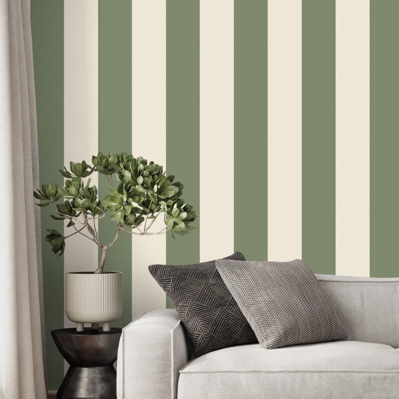 Distinctive Stripe Wallpaper - Sage - Fine Décor - FD43683Wallpaper199