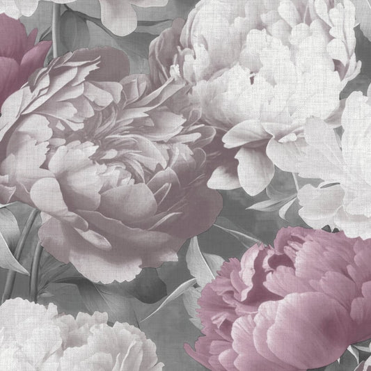 Doretta Floral Wallpaper - Grey/Pink - Muriva - 213301Wallpaper199