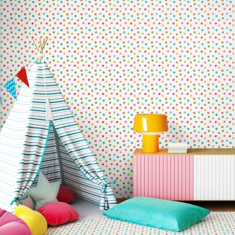 Dotty Wallpaper - Juicy Fruit - Hoopla Walls - HWA1317WWallpaper199