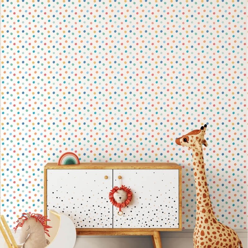 Dotty Wallpaper - Teal Mix - Hoopla Walls - HWA1318WWallpaper199