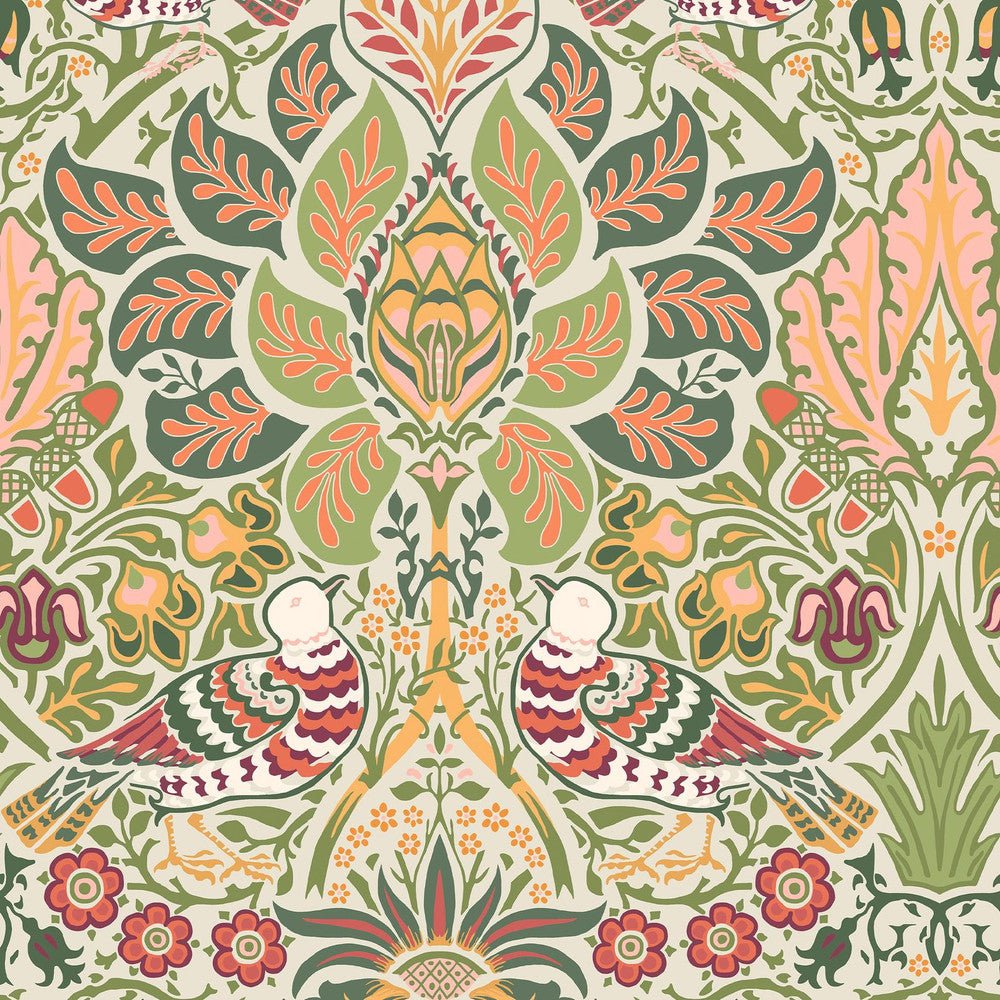 Dove & Rose Wallpaper - Olive - 140481 - William MorrisWallpaper199
