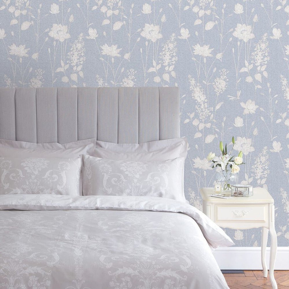 Dragonfly Garden Wallpaper - Chalk Blue - Laura Ashley - 113343Wallpaper199