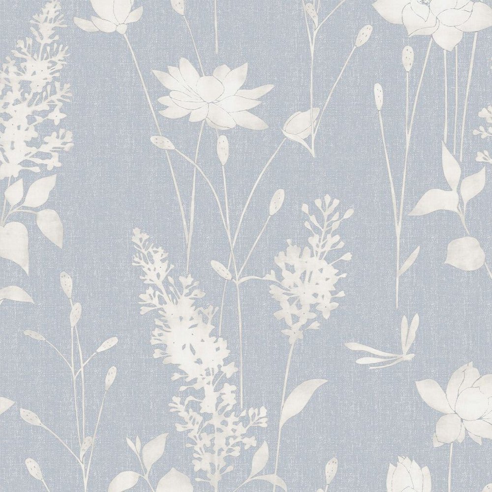 Dragonfly Garden Wallpaper - Chalk Blue - Laura Ashley - 113343Wallpaper199