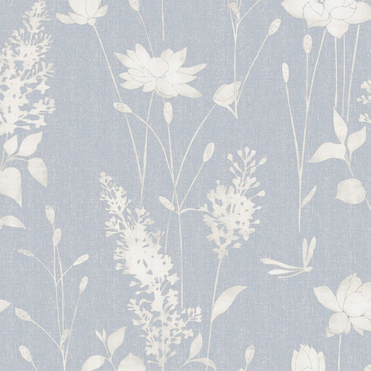 Dragonfly Garden Wallpaper - Chalk Blue - Laura Ashley - 113343Wallpaper199