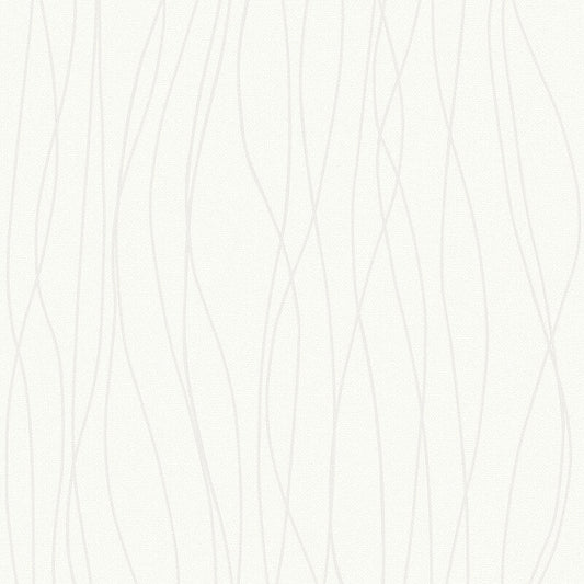 Eben Lines Metallic Wallpaper - White/Silver - Muriva - 328859Wallpaper199