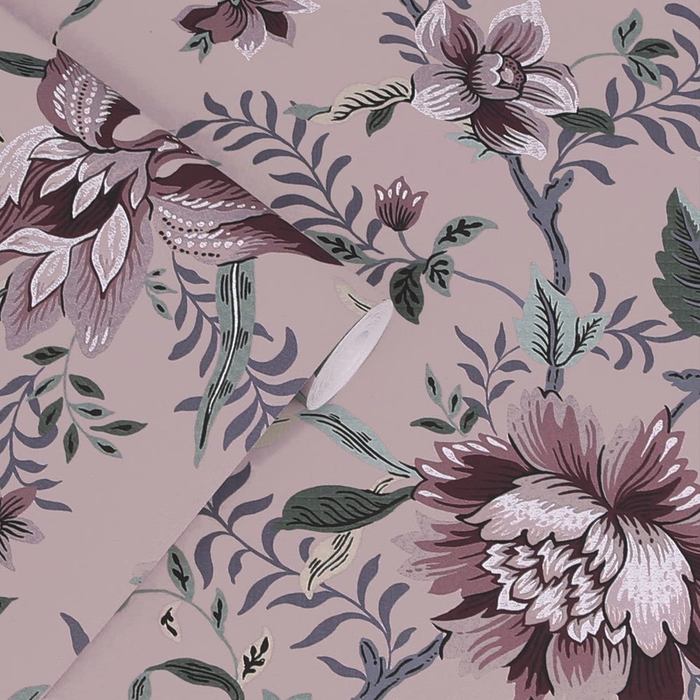 Editas Garden Wallpaper - Pale Blackberry - Laura Ashley - 121091Wallpaper199