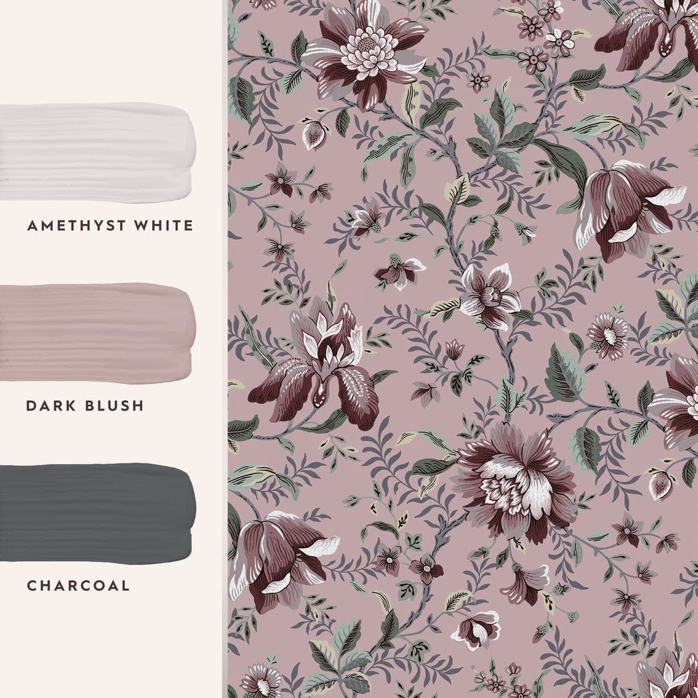 Editas Garden Wallpaper - Pale Blackberry - Laura Ashley - 121091Wallpaper199