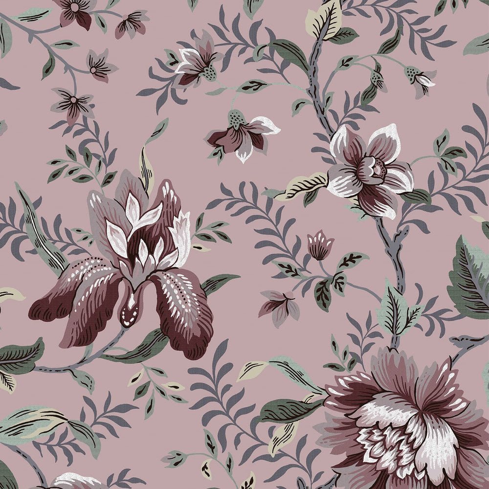 Editas Garden Wallpaper - Pale Blackberry - Laura Ashley - 121091Wallpaper199