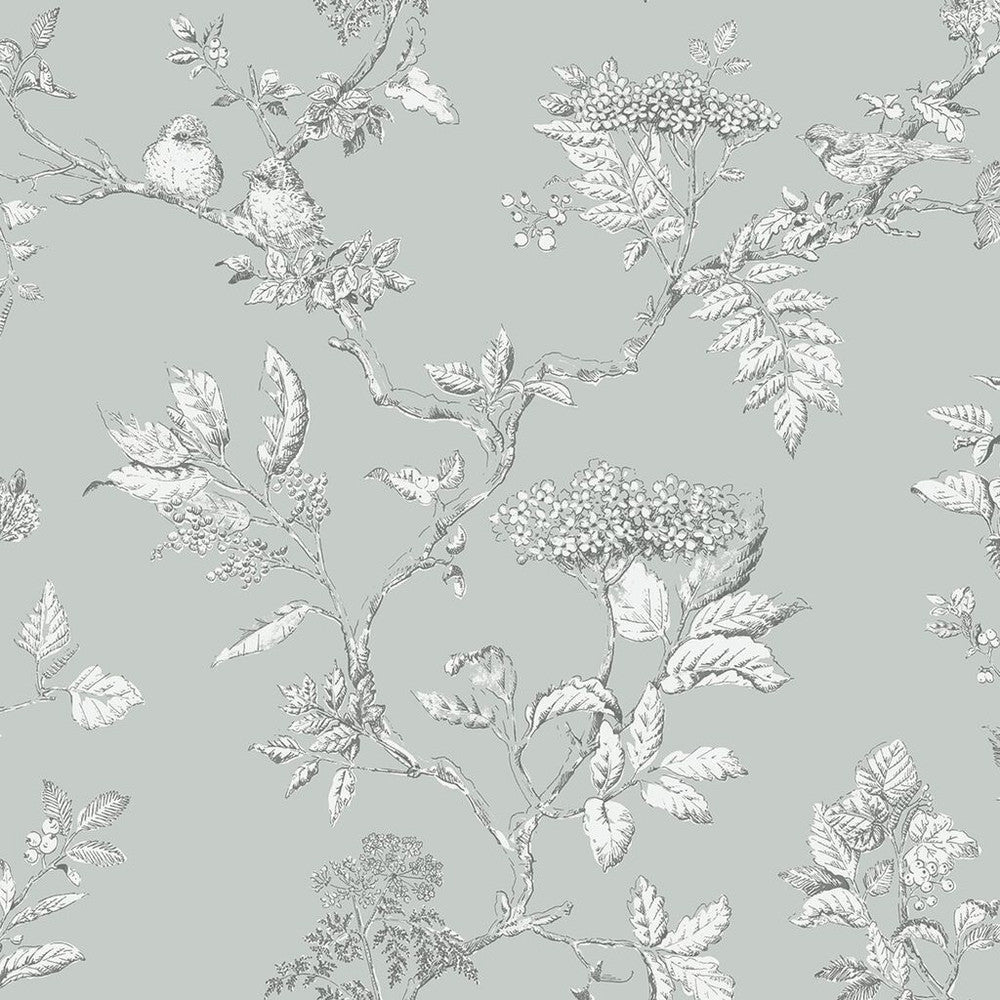 Elderwood Wallpaper - Duck Egg - Laura Ashley - 113345Wallpaper199