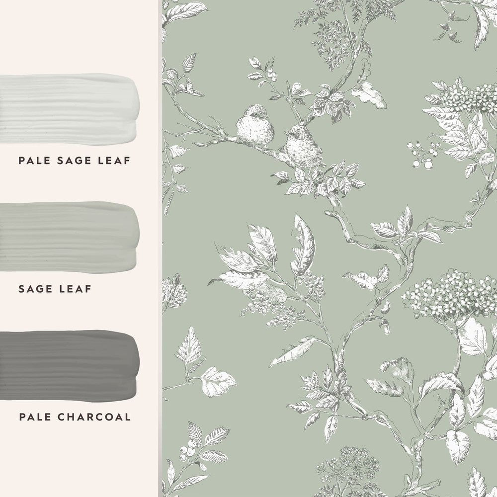 Elderwood Wallpaper - Sage - Laura Ashley - 113348Wallpaper199