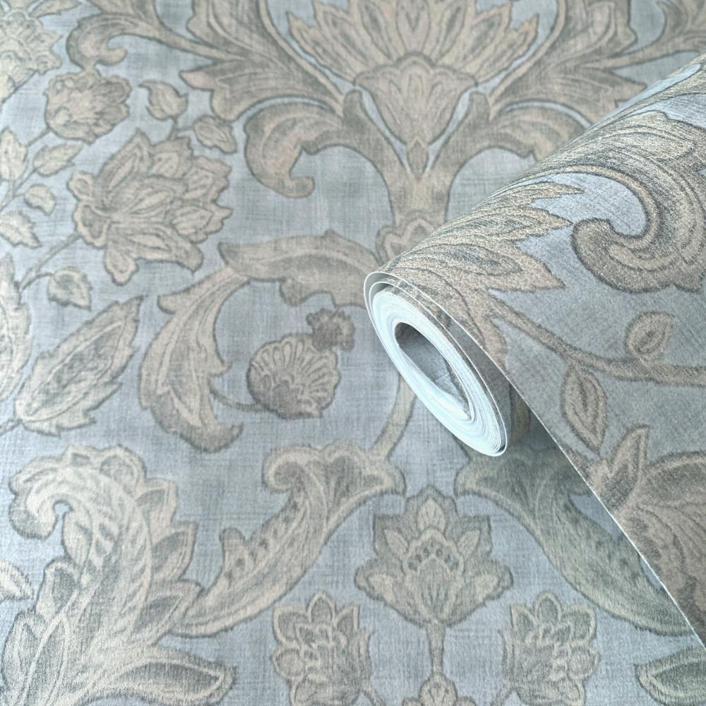 Elegance Damask Wallpaper - Silver Grey - Galerie - DWP0354 - 04Wallpaper199