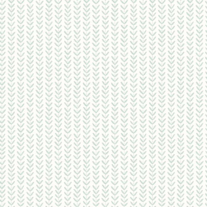 Elegance Ditsy Leaf Stripe Wallpaper - Duck Egg - Hoopla Walls - HWA1227WWallpaper199