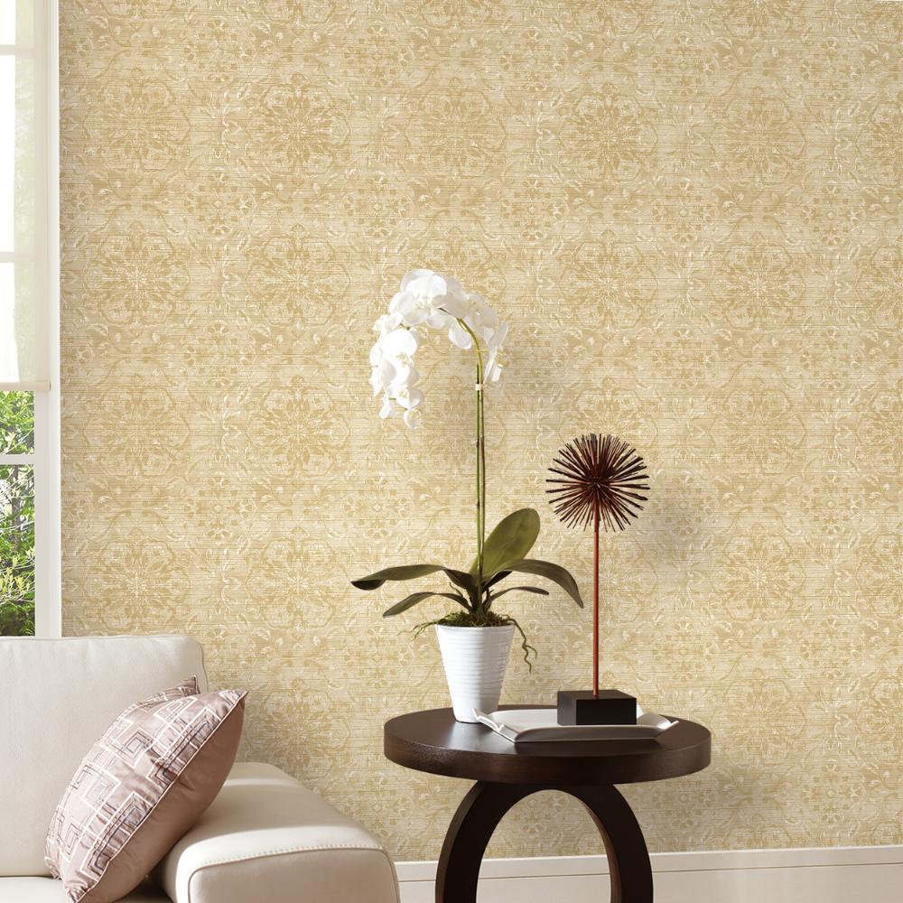 Elegance Floral Stripe Wallpaper - Beige - Galerie - DWP0353 - 03Wallpaper199