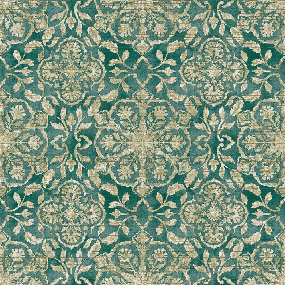 Elegance Floral Stripe Wallpaper - Green / Beige - Galerie - DWP0353 - 05Wallpaper199
