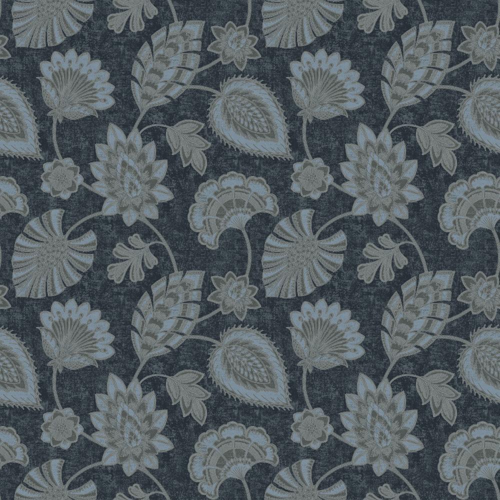 Elegance Flower Fan Wallpaper - Blue - Galerie - DWP0351 - 06Wallpaper199