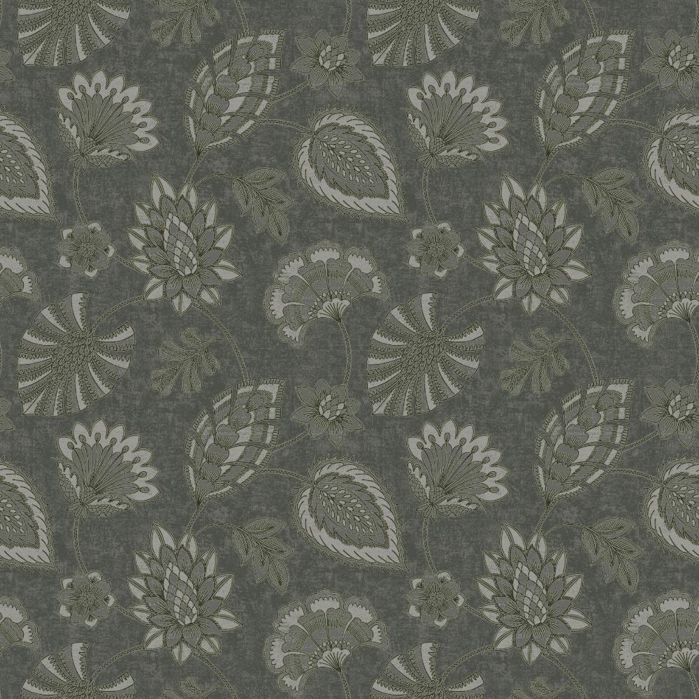 Elegance Flower Fan Wallpaper - Dark Silver Grey - Galerie - DWP0351 - 02Wallpaper199