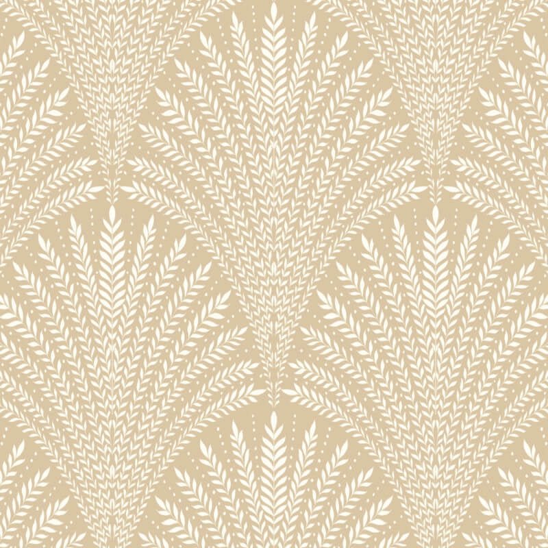 Elegance Leaf Fan Wallpaper - Gold - Hoopla Walls - HWA1032WWallpaper199