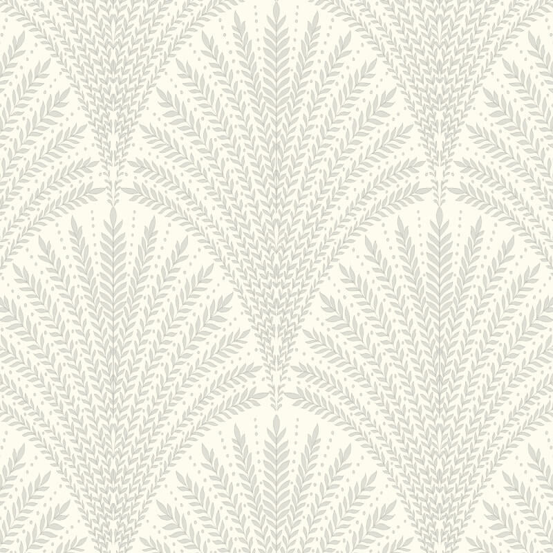 Elegance Leaf Fan Wallpaper - Grey - Hoopla Walls - HWA1028WWallpaper199