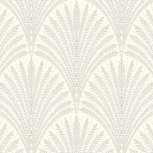 Elegance Leaf Fan Wallpaper - Grey - Hoopla Walls - HWA1028WWallpaper199