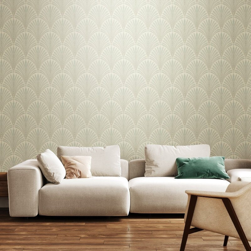 Elegance Leaf Fan Wallpaper - Sky - Hoopla Walls - HWA1255WWallpaper199