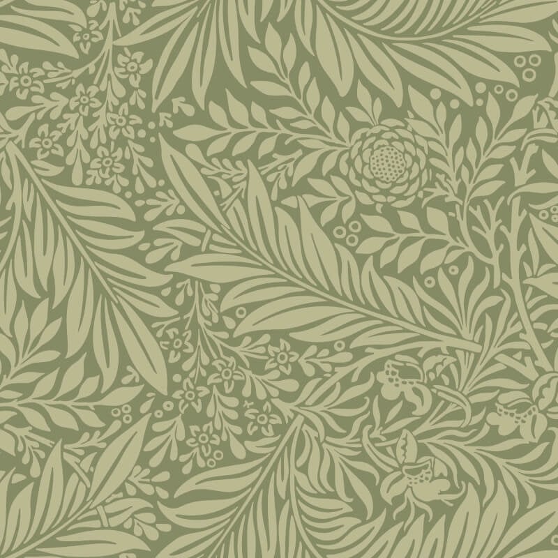 Elegance Leaf Vine Wallpaper - Olivine - Hoopla Walls - HWA1233WWallpaper199