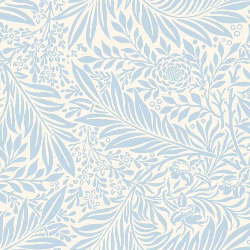 Elegance Leaf Vine Wallpaper - Wedgewood Blue - Hoopla Walls - HWA1230WWallpaper199
