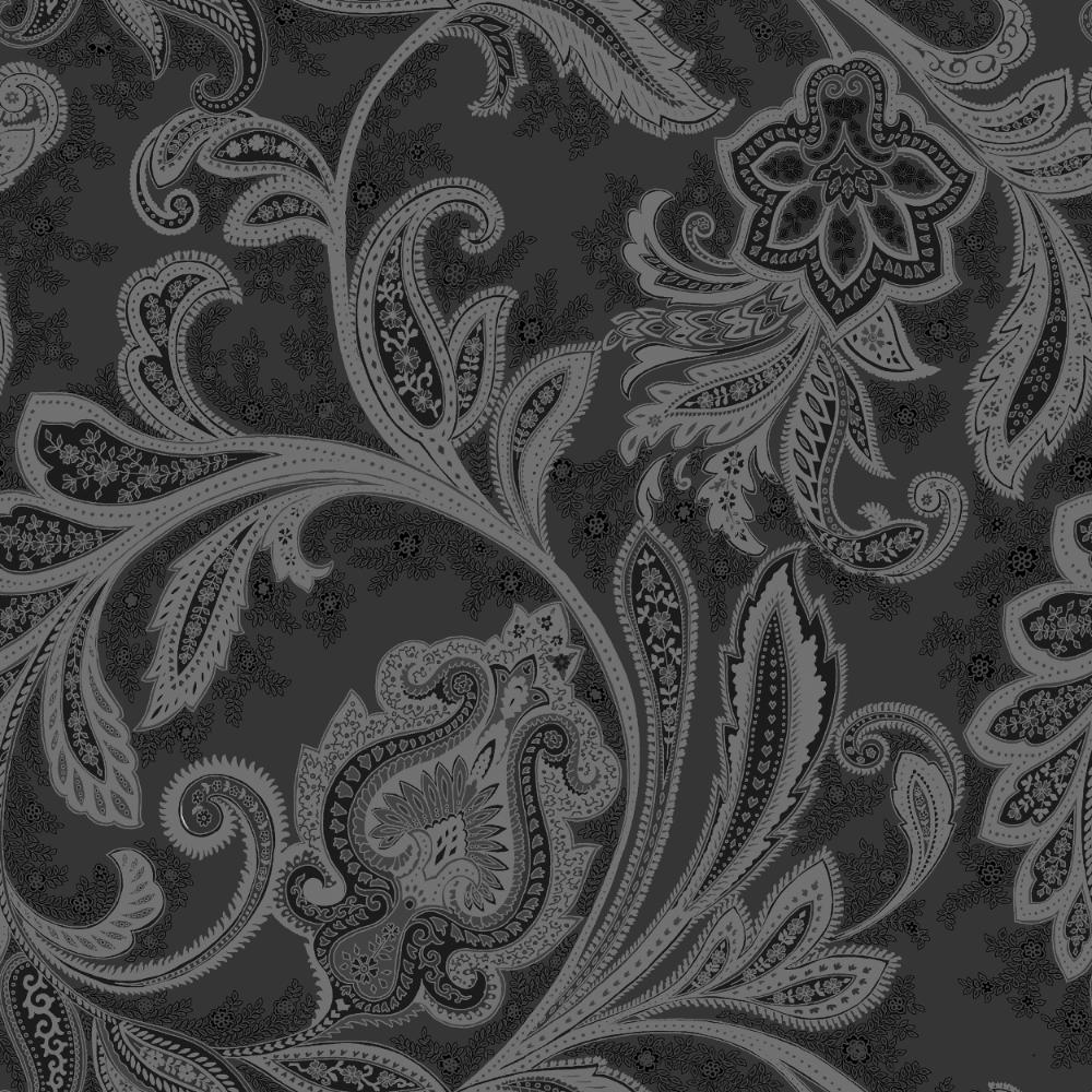 Elegance Paisley Wallpaper - Charcoal / Silver Grey - Galerie - DWP0355 - 05Wallpaper199