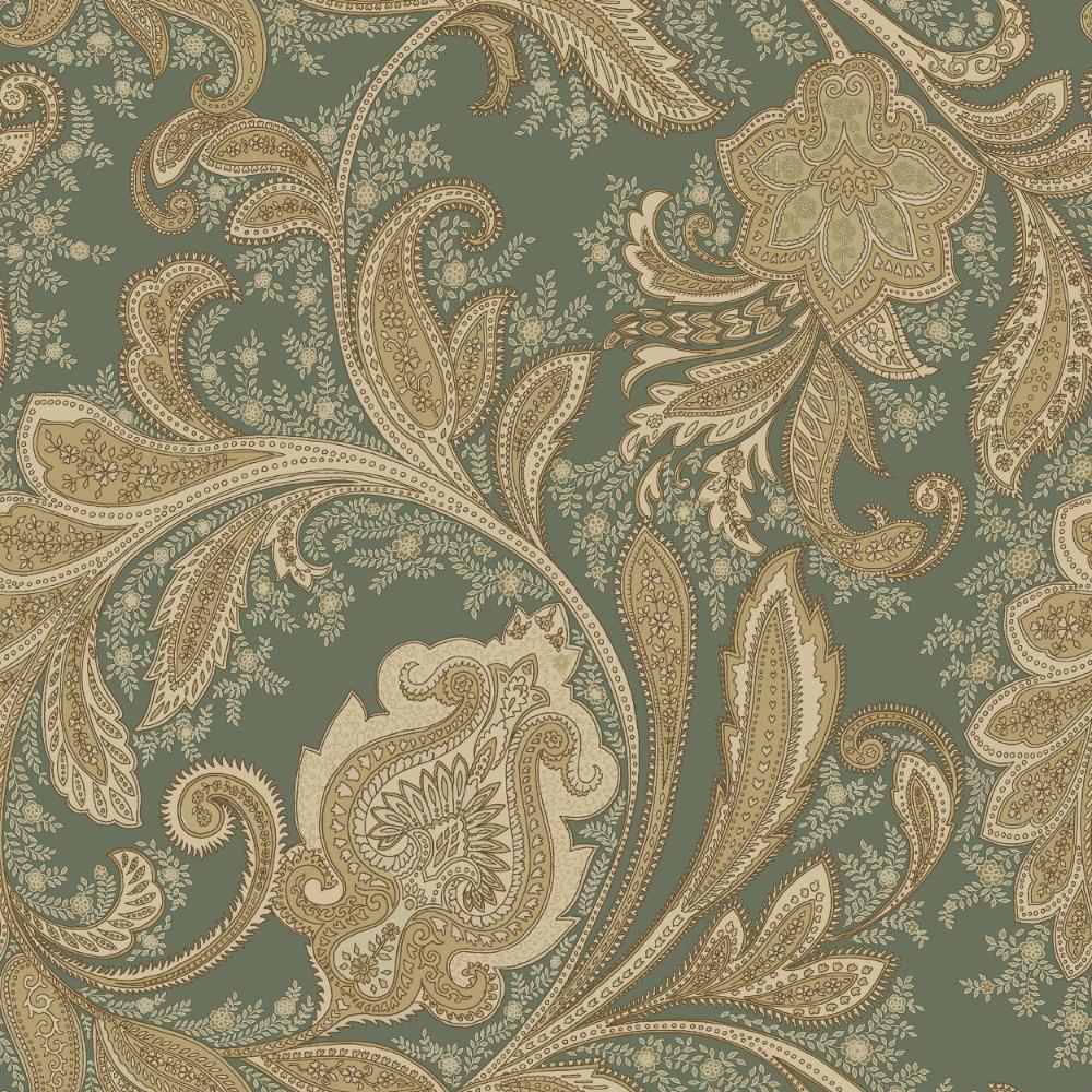 Elegance Paisley Wallpaper - Green / Beige - Galerie - DWP0355 - 01Wallpaper199