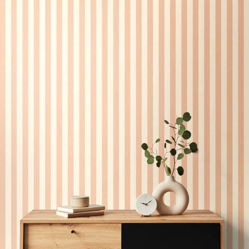 Elegance Shadow Stripe Wallpaper - Peach - Hoopla Walls - HWA1251WWallpaper199