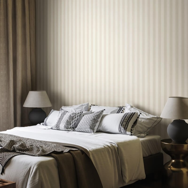Elegance Shadow Stripe Wallpaper - Porcelain - Hoopla Walls - HWA1252WWallpaper199