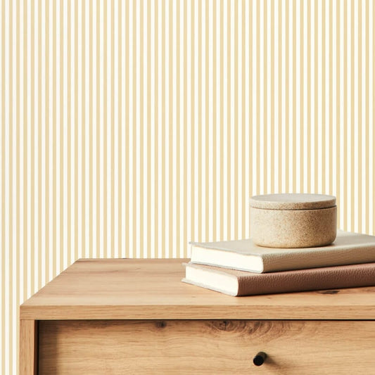 Elegance Tiny Stripe Wallpaper - Parchment - Hoopla Walls - HWA1237WWallpaper199