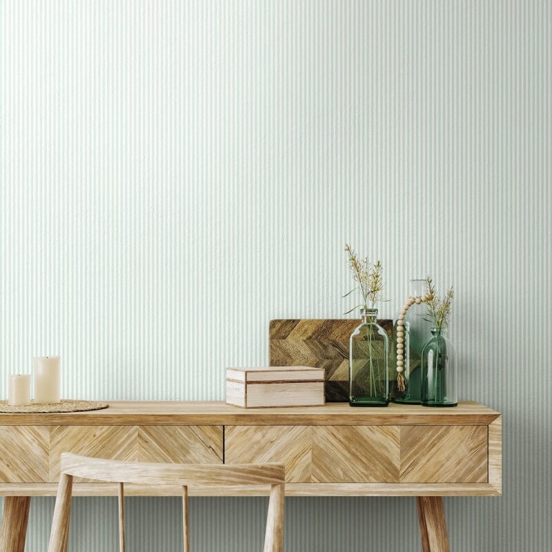 Elegance Tiny Stripe Wallpaper - Sky - Hoopla Walls - HWA1238WWallpaper199