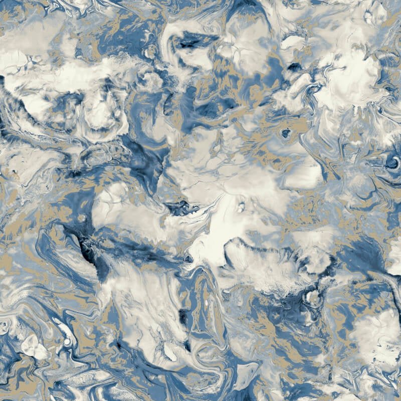 Elixir Marble Metallic Wallpaper - Blue/Gold - Muriva - 166504Wallpaper199