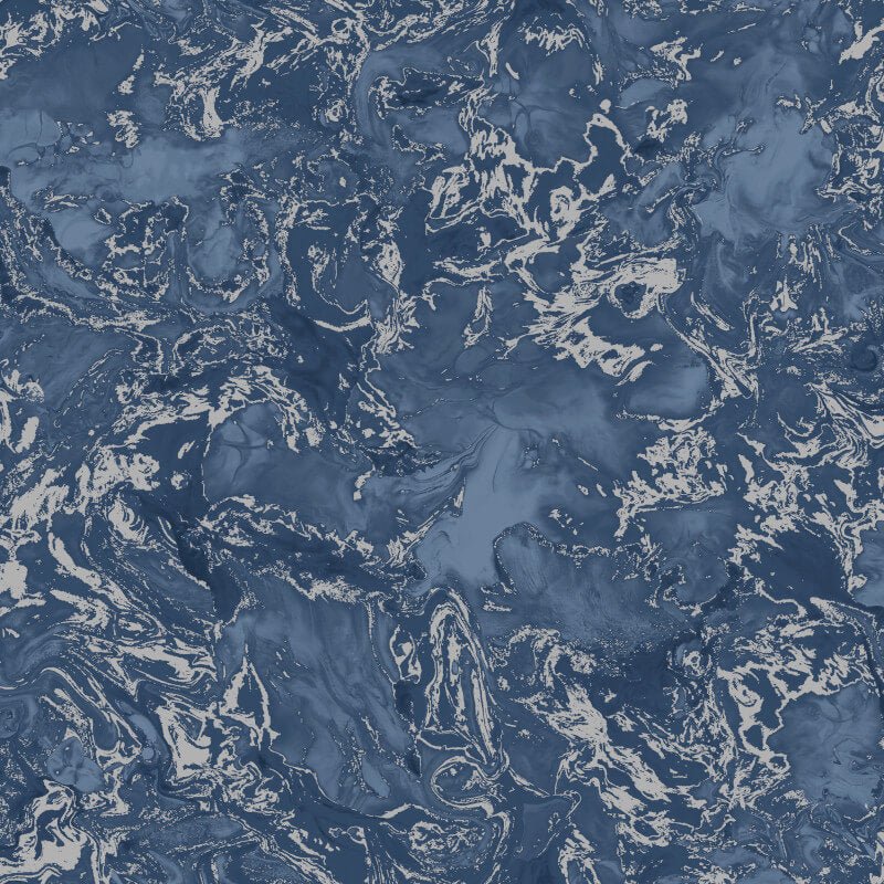 Elixir Marble Metallic Wallpaper - Blue/Silver - Muriva - 166505Wallpaper199