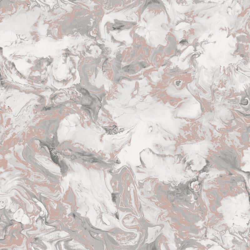 Elixir Marble Metallic Wallpaper - Rose Gold/Silver - Muriva - 166502Wallpaper199