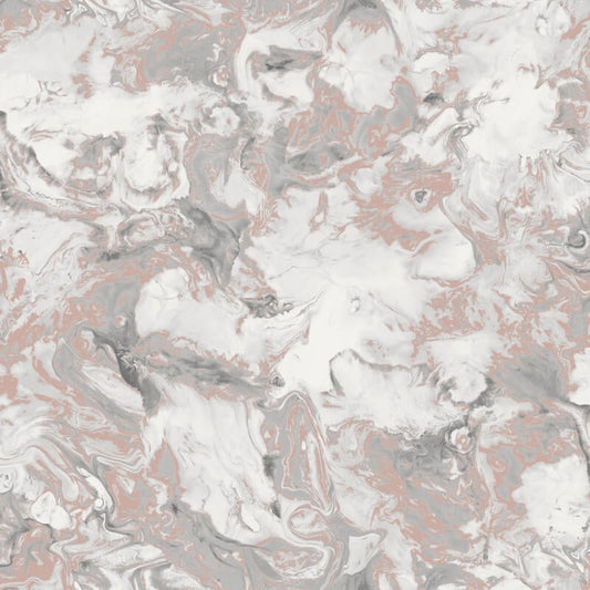 Elixir Marble Metallic Wallpaper - Rose Gold/Silver - Muriva - 166502Wallpaper199