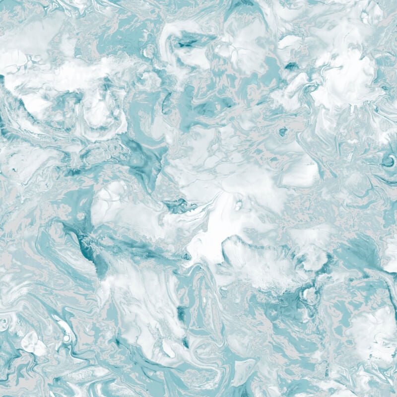 Elixir Marble Metallic Wallpaper - Teal/Silver - Muriva - 166503Wallpaper199