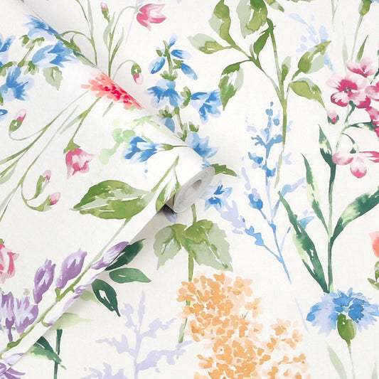 Elston Garden Wallpaper - Multi - Laura Ashley - 130103Wallpaper199