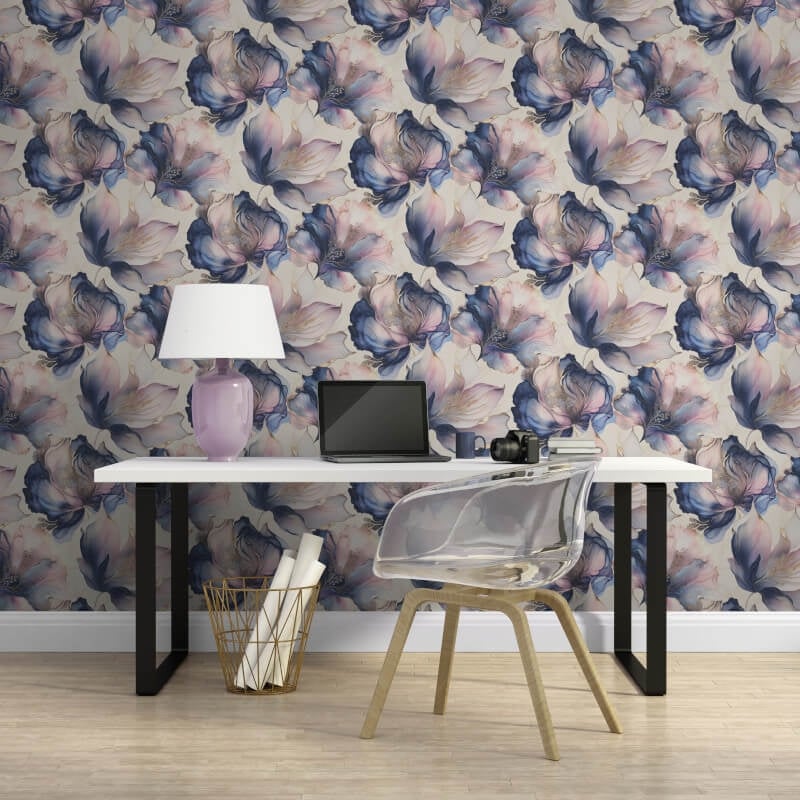 Elysian Floral Metallic Wallpaper - Multi/Gold - Muriva - 212501Wallpaper199