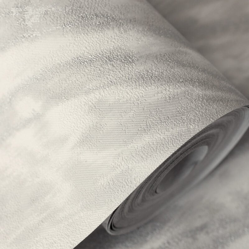 Ember Abstract Fur Effect Metallic Wallpaper - Grey - Crown - M1860Wallpaper199